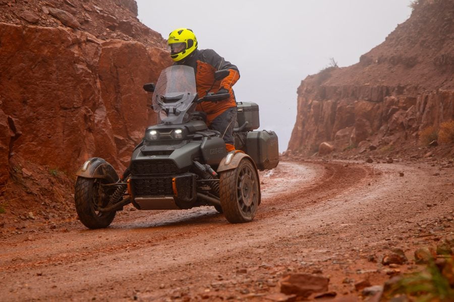 Taking care of business, with an extra wheel in front!